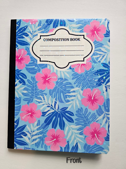 Custom Composition Notebook Hawaiian Flower
